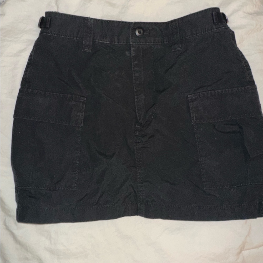 195 TNA Black Utility Mini Skirt with Cargo Details Size 4